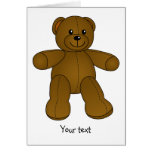 Cute brown teddy bear card