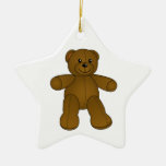 Cute brown teddy bear christmas tree ornaments