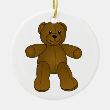 Cute brown teddy bear ornaments