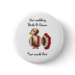 Cute brown turkey pin