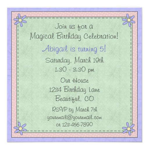 Cute Brunette Princess and Unicorn Birthday Invite
