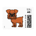Cute Brussels Griffon Cartoon postage