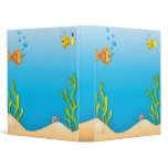 cute bubble fish underwater scene binders