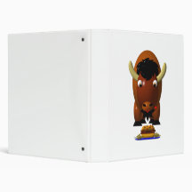 Cute Buffalo w/Beef on Weck & Buffalo Wings 3 Ring Binder