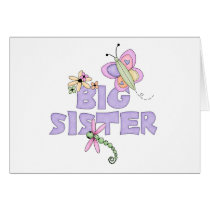 Cute Bugs Big Sister Greeting Cards