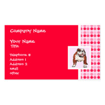 Cute Bulldog Business Cards
