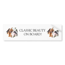 Cute Bulldog Photo Bumper Sticker