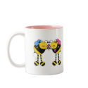 Cute Bumble Bee Couple With Flowers mugs by cutespot Cute Bumble Bee Couple With Flowers mugs