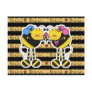 Cute Bumble Bee Couple With Flowers Post Card