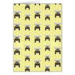 Cute Bumble Bee Pattern Greeting Card