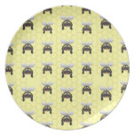 Cute Bumble Bee Pattern Party Plates