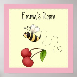 Cute Bumble Bee Personalized Print