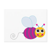 Cute Bumblebee Postcard Stamp