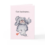 Cute Bunderarms Cartoon Rabbit Love cards