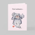 Cute Bunderarms Cartoon Rabbit Love cards