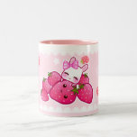 Cute bunny and kawaii strawberries coffee mugs