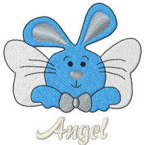 Cute Bunny Angel embroidered shirts