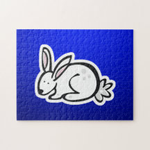 Cute Bunny; Blue Puzzles