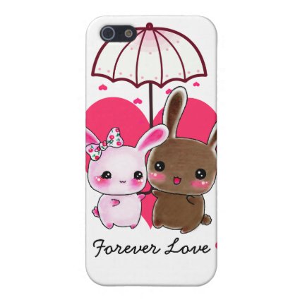 Cute bunny couple - Forever love Cover For iPhone 5
