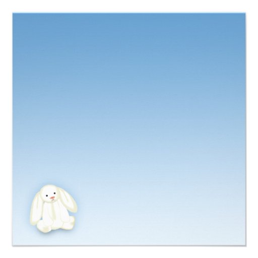Cute Bunny Illustration Personalized Announcement