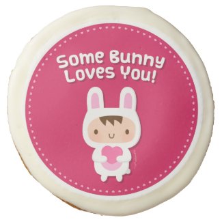Cute Bunny Loves You Love Confession Sugar Cookie