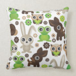 Cute bunny owl deer frog turtle pattern pillows