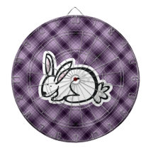 Cute Bunny; Purple Dartboards