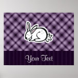 Cute Bunny; Purple Poster
