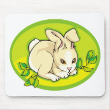 Cute Bunny Tees Mouse Pads