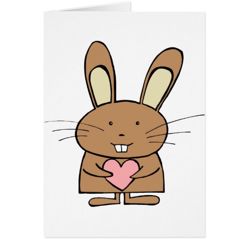 Cute Bunny with Heart Card