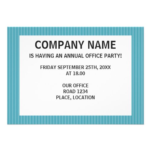Cute Business Woman With Black Hair Office Party Announcements