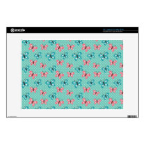 cute butterflies and polka dots girly pattern 13" laptop skin