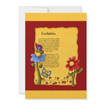 Cute butterfly and flowers design invitations by Butterfly_Shop Cute butterfly and flowers design invitations