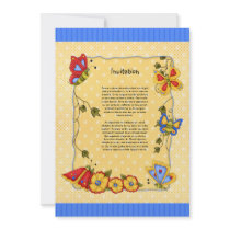 Cute butterfly and flowers design invitations by Butterfly_Shop Cute butterfly and flowers design invitations