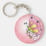 Cute butterfly and flowers keychains