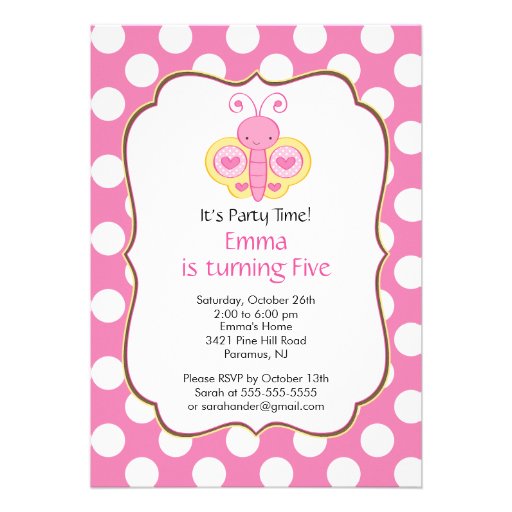 butterfly party invitation