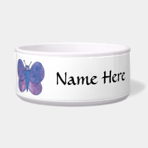 Cute Butterfly. Dog Water Bowl