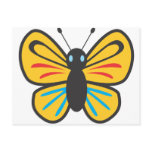 Cute Butterfly Monarch Cartoon Post Cards