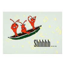 Cute Cajun Crawfish Surprise Party Invitations