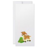 cute calf eating grass personalized rack card