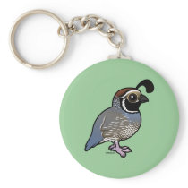 Cute California Quail Key Chains