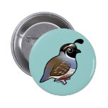 Customizable California Quail Round Button