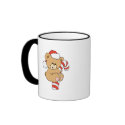 Cute Candy Cane Teddy Bear mugs by doonidesigns Cute Candy Cane Teddy Bear mugs