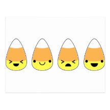 Cute Candy Corn for Halloween! Postcard
