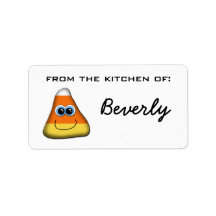Cute Candy Corn Halloween Baking Labels