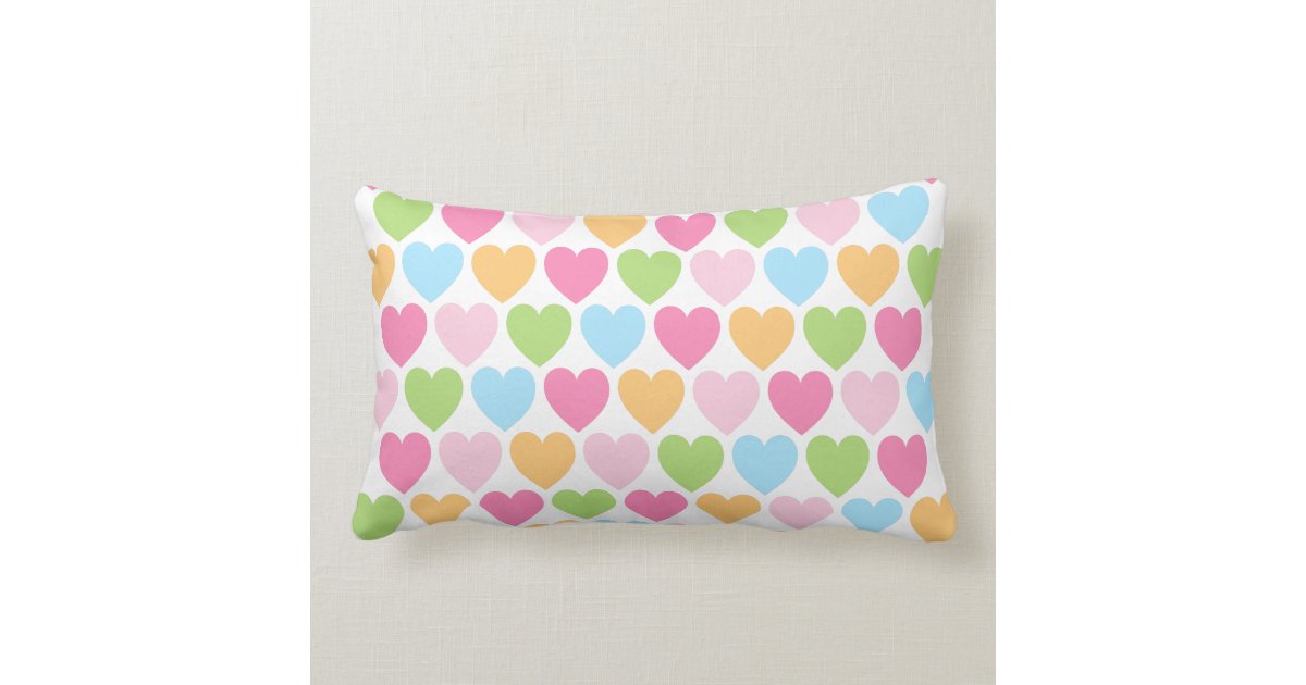 Cute Candy Hearts Girly Custom Pillow 