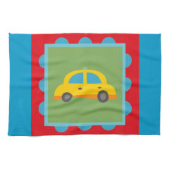 Cute Car Transportation Theme Baby Kids Gifts Hand Towel