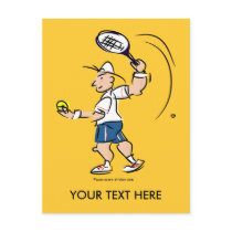 Cute card for tennis players   post cards