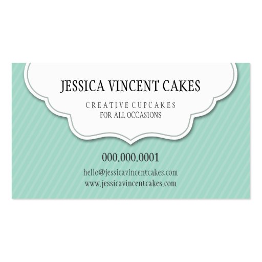 CUTE CARD scalloped label tag edge Business Card Template (front side)
