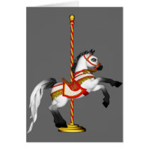 Cute Carousel Horse 1med Greeting Card